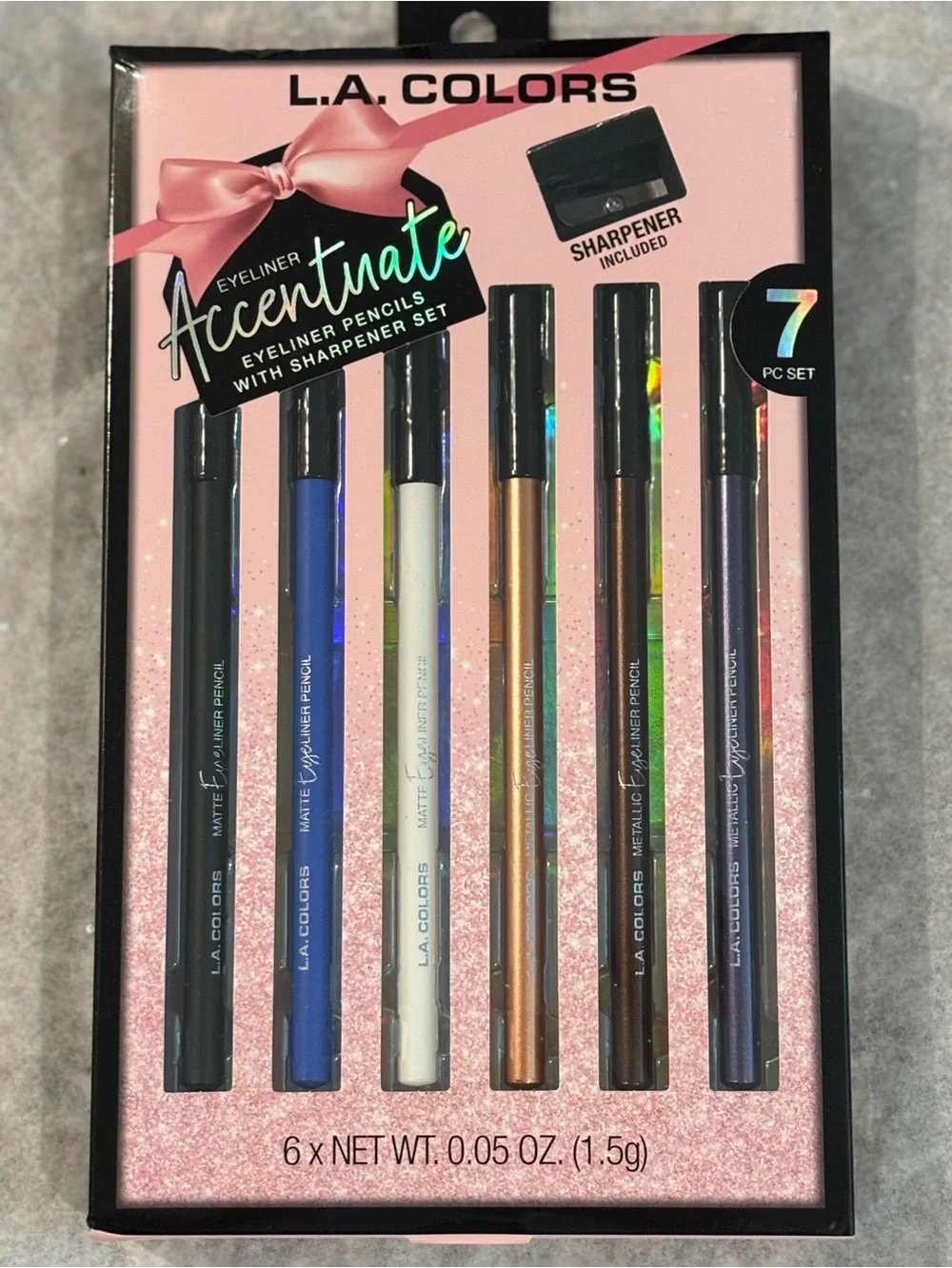 L.A. COLORS Accentuate Eyeliner Pencil Set — Multicolor (7 pc)